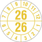 Prüfplakette Halbjahresplakette mit 2-stelliger Jahreszahl,