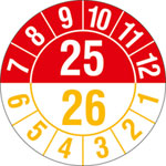 Prüfplakette Halbjahresplakette, jahresübergreifend