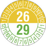 Prüfplakette 3- Jahresplakette mit 2-stelliger Jahreszahl