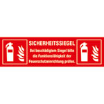 Sicherheitssiegel Text: Bei beschädigtem Siegel bitte die Funktionsfähigkeit der ...