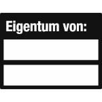Inventaretiketten Eigentum von: