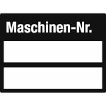 Inventaretiketten Maschinen-Nr.