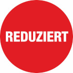 Hinweisschild Reduziert
