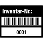 Inventaretiketten Inventar-Nr.: