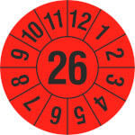 Prüfplakette Jahresplakette mit 2-stelliger Jahreszahl