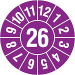 Prüfplakette Jahresplakette mit 2-stelliger Jahreszahl