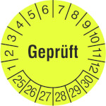Prüfplakette Geprüft