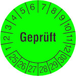 Prüfplakette Geprüft