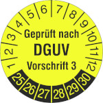 Prüfplakette Geprüft nach DGUV Vorschrift 3