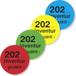 Inventuretiketten, blau Inventur gezählt