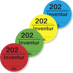 Inventuretiketten, blau Inventur
