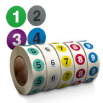 Nummerierte Lageretiketten verschiedene Versionen