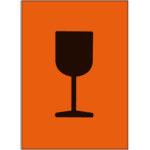 Verpackungsetikett Vorsicht zerbrechlich