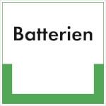 Abfallkennzeichnung - Textschild Batterien