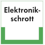 Abfallkennzeichnung - Textschild Elektronikschrott