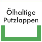 Abfallkennzeichnung - Textschild