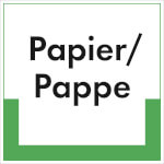 Abfallkennzeichnung - Textschild Papier / Pappe