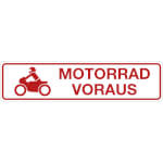 SafetyMarking Hinweisschild Motorrad voraus