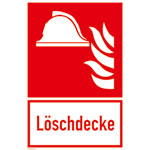 Brandschutz-Kombischild - langnachleuchtend Mittel und Geräte zur Brandbekämpfung- Löschdecke