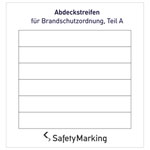 Etiketten - Brandschutz Abdeckstreifen