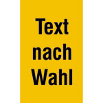 Warnschild mit individuellem Text