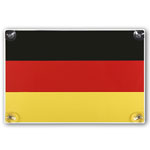 SafetyMarking Deutschlandflagge PVC-Schild Set bestehend aus 2 Schildern und 8 Saugnäpfen