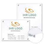 Individuell gefertigtes Firmenschild Praxis-/Kanzleischild aus Acrylglas 8 mm transparent