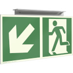 Fluchtwegschild zur Deckenmontage zur zweiseitigen Fluchtwegkenneichnung