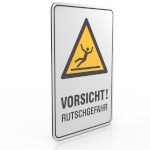 Warn-Kombischild Vorsicht! Rutschgefahr