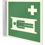 Fahnenschild Erste Hilfe langnachleuchtend
