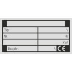 Typenschild zur Selbstbeschriftung