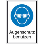 Gebots-Kombischild Augenschutz benutzen