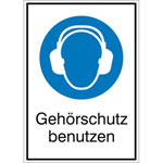 Gebots-Kombischild Gehörschutz benutzen