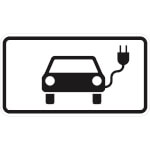 Verkehrsschild Zusatzzeichen elektrisch betriebene Fahrzeuge VZ: 1010-66