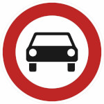 Verkehrsschild Verbot für Kraftwagen VZ: 251
