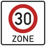 Verkehrsschild Beginn einer Tempo 30-Zone VZ: 274.1