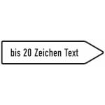 Verkehrsschild Wegweiser mit Text nach Wahl, rechtsweisend VZ: 432-20