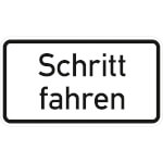 Zusatzzeichen nach StVO mit Sondertext - Nr. 2030 Schritt fahren