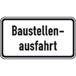 Zusatzschild nach StVO - Nr. 1006-33 Baustellenausfahrt