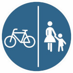 Verkehrsschild Getrennter Rad- und Gehweg VZ: 241-30