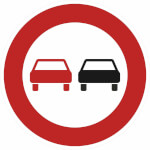 Verkehrsschild Überholverbot für Kraftfahrzeuge aller Art VZ: 276