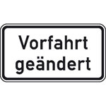Zusatzzeichen nach StVO - Nr. 1008-30 Vorfahrt geändert