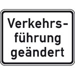 Zusatzzeichen nach StVO - Nr. 1008-31 Verkehrsführung geändert