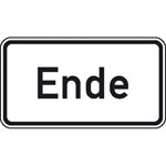 Zusatzzeichen nach StVO - Nr. 1012-31 Ende