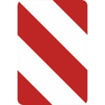 Verkehrsschild Leitplatte rechtsweisend VZ: 626-20