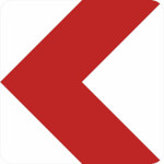 Verkehrsschild Richtungstafel in Kurven linksweisend VZ: 625-10