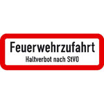 Verkehrsschild nach StVO - Nr. 3000a Feuerwehrzufahrt - Haltverbot nach StVO