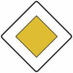 Verkehrsschild Vorfahrtstraße VZ: 306