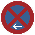 Verkehrsschild Absolutes Haltverbot Anfang / Ende VZ: 283-11