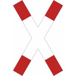 Verkehrsschild Andreaskreuz VZ: 201-50